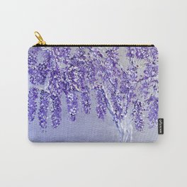 Wisteria Tree Carry-All Pouch | Trees, Gluegun, Silver, Spring, Outdoors, Nature, Purple, Wisteria, Bloom, Painting 