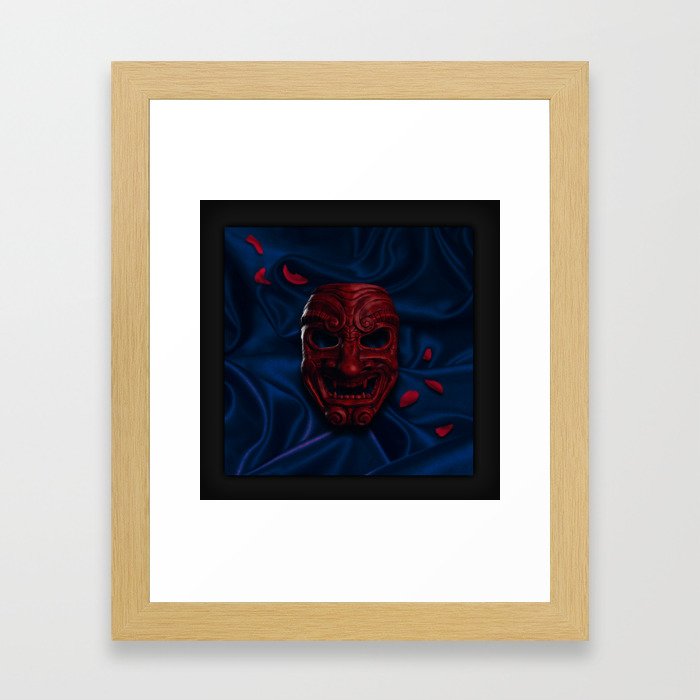 samurai mask Framed Art Print