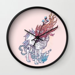 Spirit Animal - Wolf Wall Clock