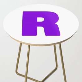 R (Violet & White Letter) Side Table
