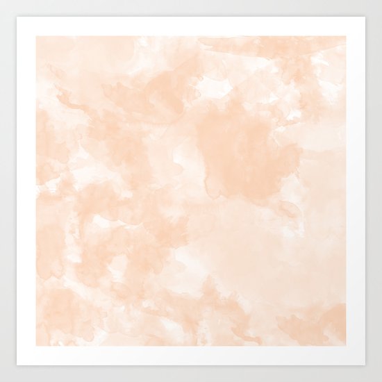 Peachy Watercolor Art Print
