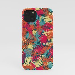 Funky psychotropical palms iPhone Case