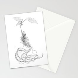 Avocado sprout Stationery Cards