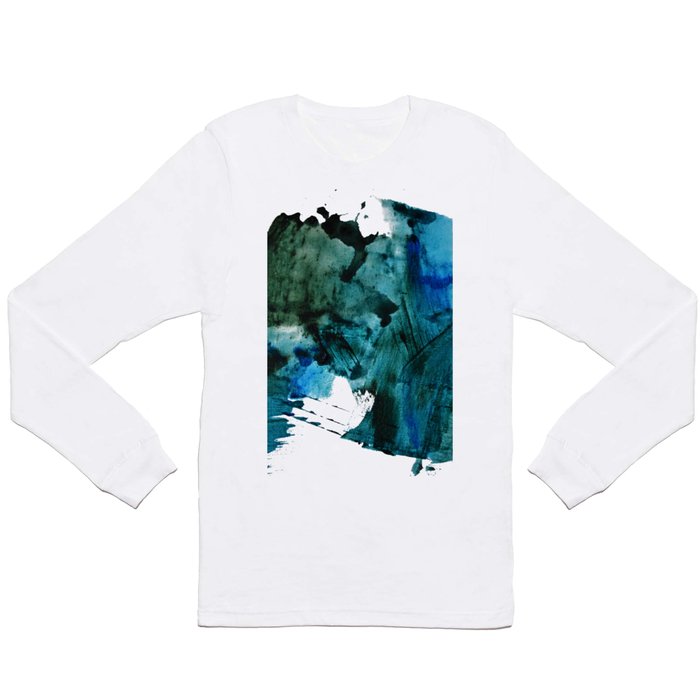 Scenic Route: a pretty, minimal abstract piece in blue and green by Alyssa Hamilton Art Long Sleeve T Shirt