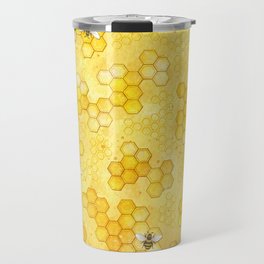 Meant to Bee - Honey Bees Pattern Travel Mug