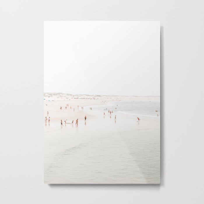 At The Beach (seven) - minimal beach series - ocean sea photography by Ingrid Beddoes Metal Print