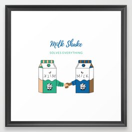 Milkshake solves everything Framed Art Print