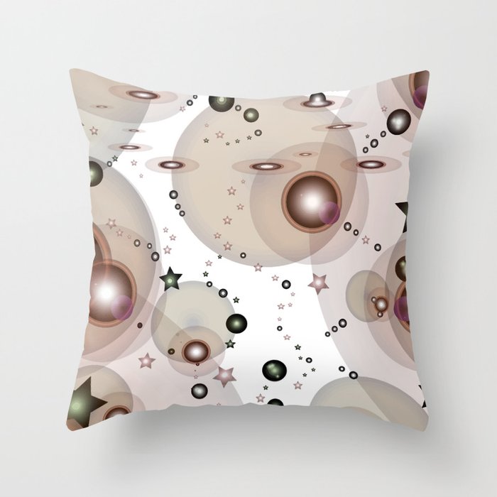 Futuristic, Living in space, space, digital, stars, graphic-design, surreal, galaxy, expressive,people, nature, planet, astronomy, cosmic, sky, art, moon, universe, fictional, fantasy, expressive Throw Pillow