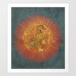 Surya Hindu God of the Sun Art Print