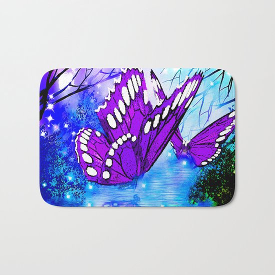 BUTTERFLY REFLECTIONS Bath Mat