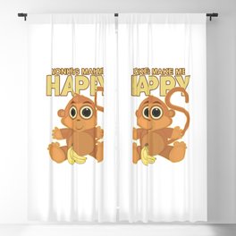 Monkeys Make Me Happy Blackout Curtain