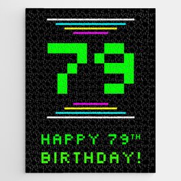 [ Thumbnail: 79th Birthday - Nerdy Geeky Pixelated 8-Bit Computing Graphics Inspired Look Jigsaw Puzzle ]