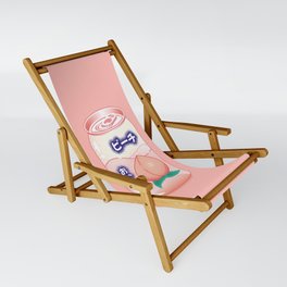 Peach Soda Can Japanese Soft Drink Kawaii Soft Pastel Pop Art Sling Chair