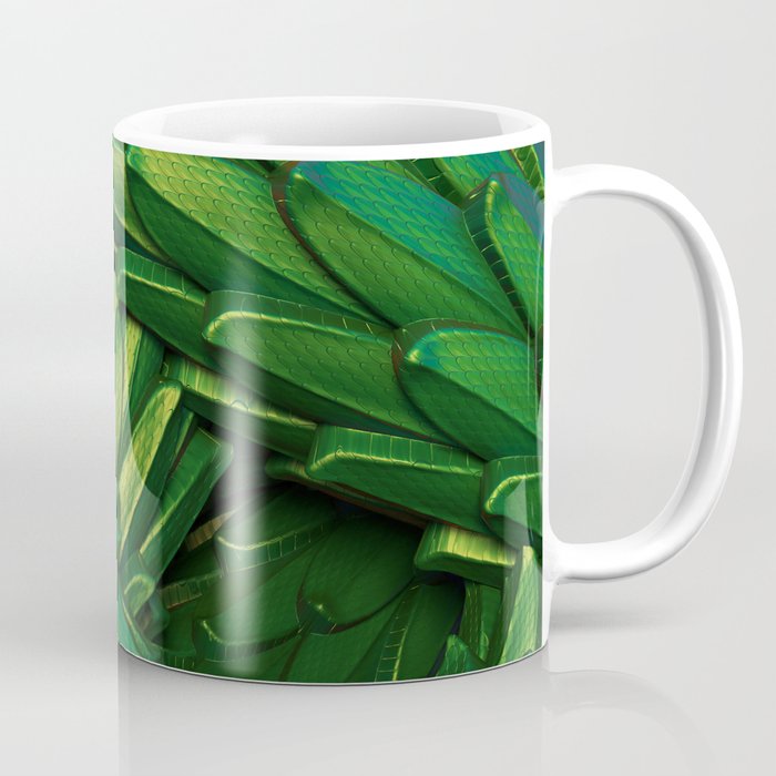 Green Metallic Dragon Skin. Coffee Mug