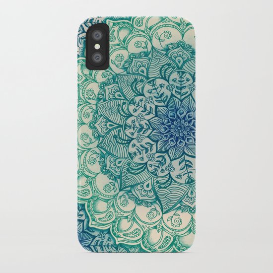 Emerald Doodle iPhone Case