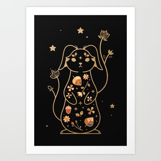 The Autumn Rabbit Art Print