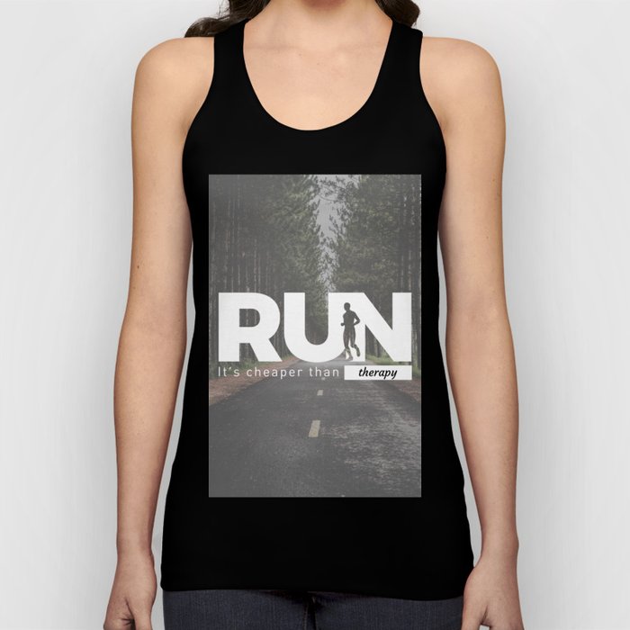 Run Cheaper Than Therapy Running Runners Treatment Tank Top