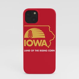 Iowa: Land of the Rising Corn - Red and Gold Edition iPhone Case