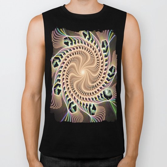 Groovy Vortex Abstract Biker Tank