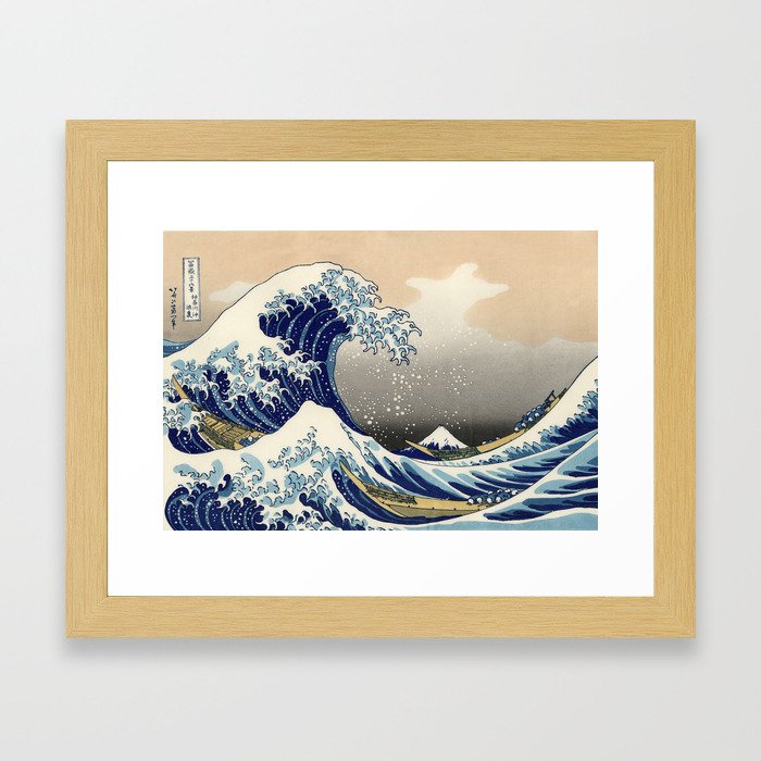 Katsushika Hokusai "The Great Wave off Kanagawa" Framed Art Print