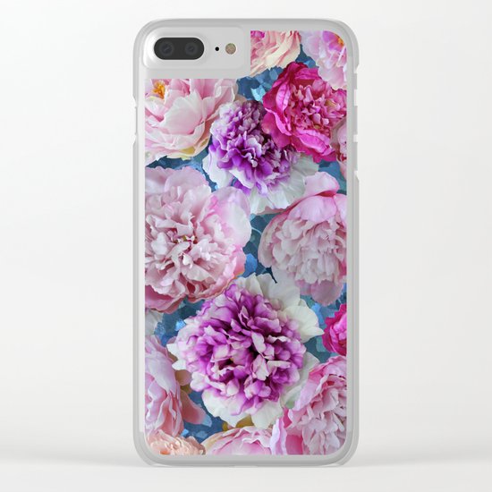 Peonies Clear iPhone Case