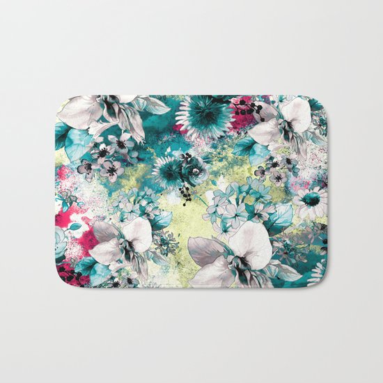 Blue Garden Bath Mat