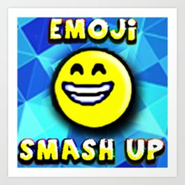 emoji Smash up Art Print | Bigheart, Graphicdesign, Emojismashup, Interactive, Smash, Digital, Emoji, Videogames 