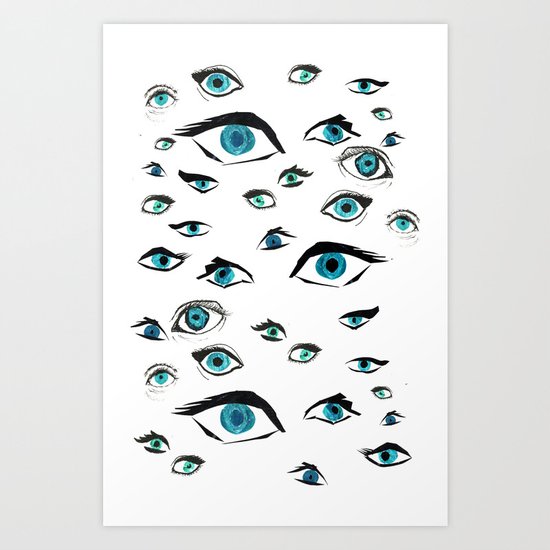 Girl Eyes Art Print
