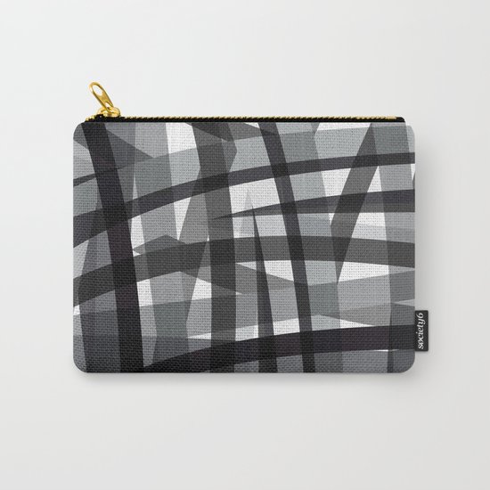 grey crossed stripes Carry-All Pouch
