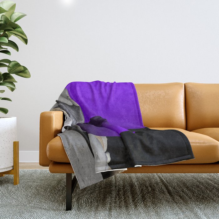go violet -61- Throw Blanket
