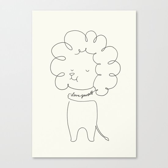Love Yourself Lion Canvas Print