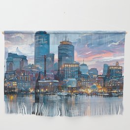Boston Skyline Wall Hanging
