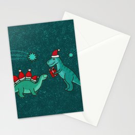 Cute Christmas Dinosaurs Dinos Dinosaur Stationery Card