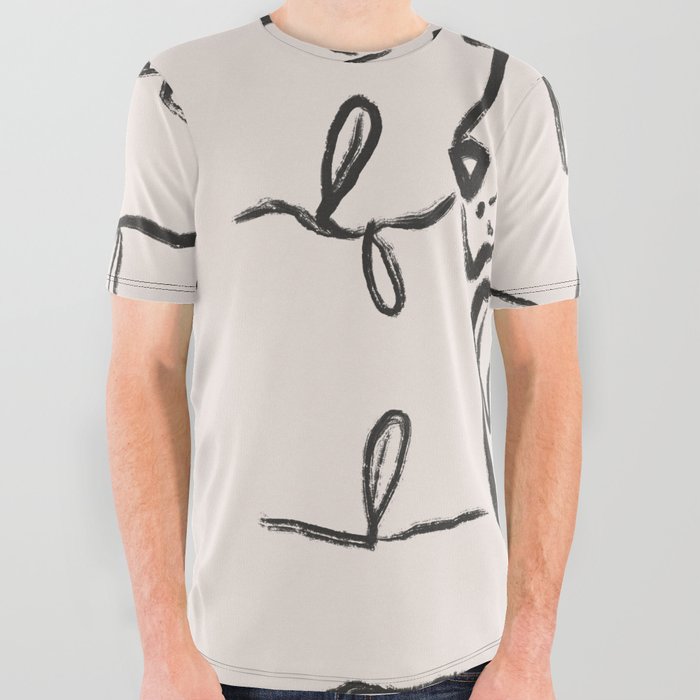 Leo zodiac drawing All Over Graphic Tee