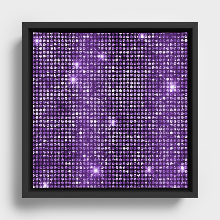 Purple Sparkles Framed Canvas