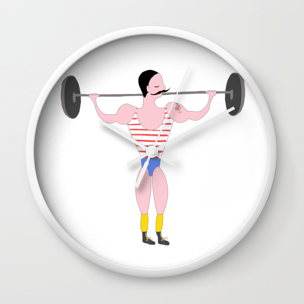 Circus Strong Man Circus Party Wall Clock By Podartist Society6