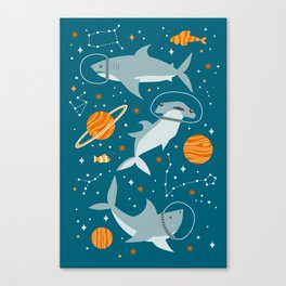 Space Sharks Canvas Print