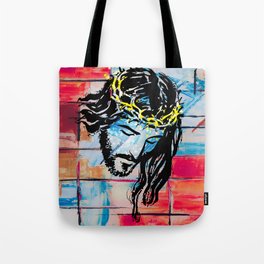 Jesus painting Tote Bag
