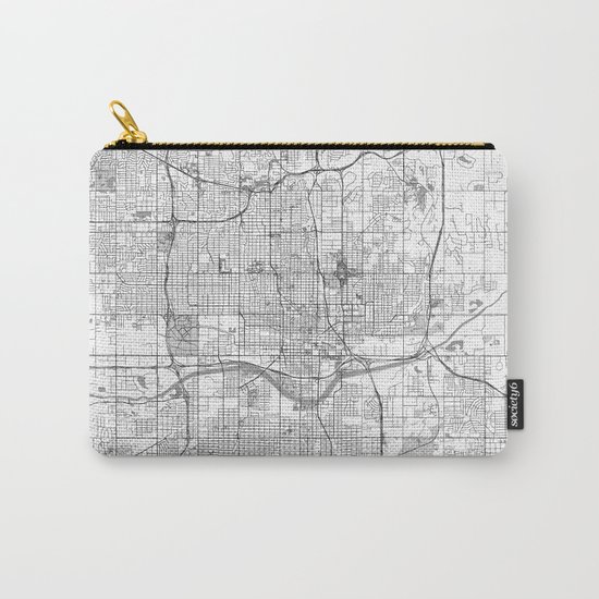 Oklahoma City Map Line Carry-All Pouch
