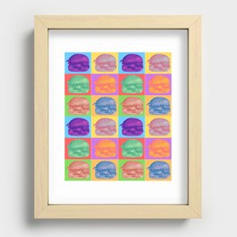 Pop Art Hamburger Grid Recessed Framed Print