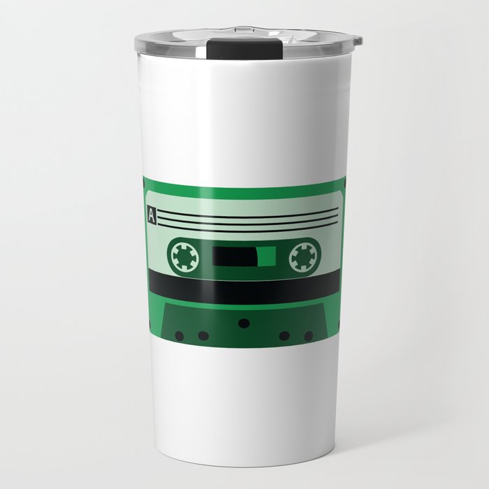 Green Cassette Tape Travel Mug