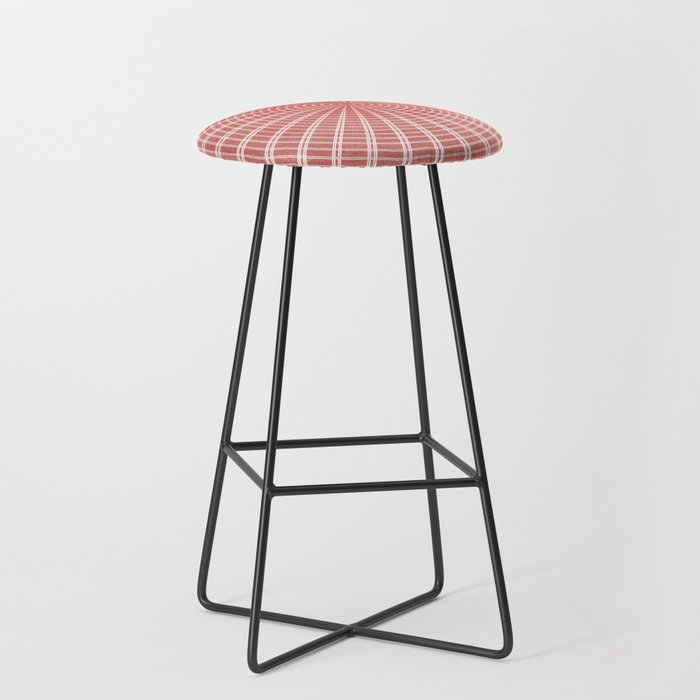 Spider net texture in red Bar Stool
