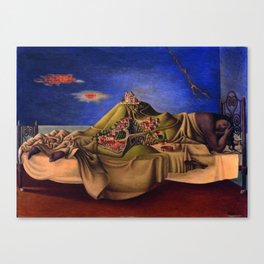 'The Dream of the Malinche' magical realism dream portrait painting by Antonio Ruiz Canvas Print