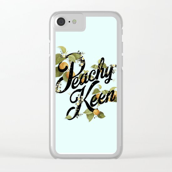 Peachy Keen : Mint Clear iPhone Case