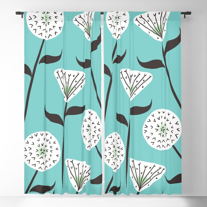 Large Print Dandelion Seeds Spring, Dandelion Print Curtains