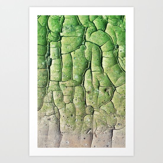 Peeling Green Art Print