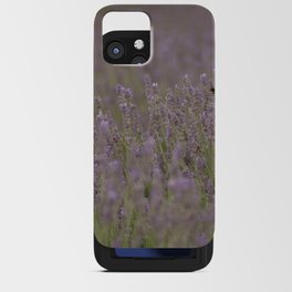 Bee In The Middle With Me Lavender Landscape Photograph iPhone Card Case