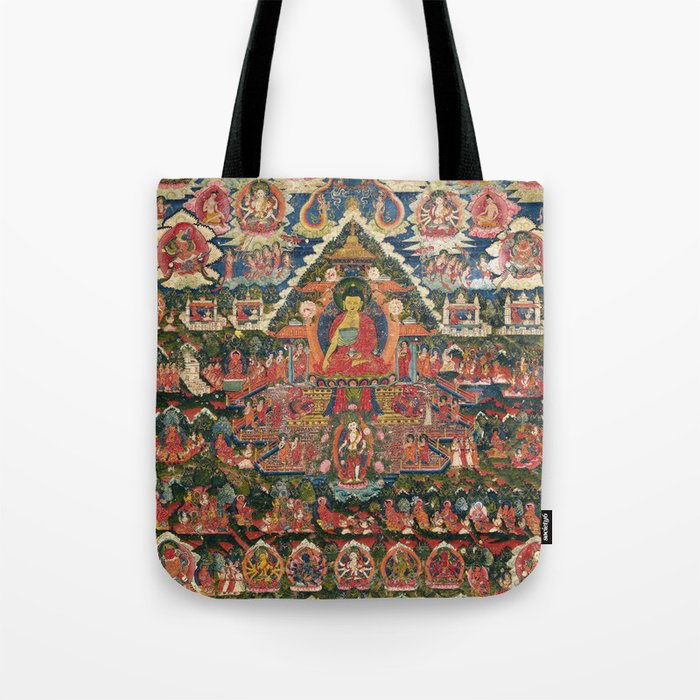 Shakyamuni Buddha, The Enlightened One Thangka Tote Bag