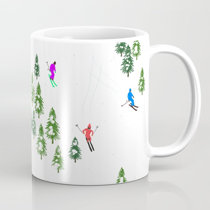⭐⭐⭐⭐⭐ Retro Alpine Skiers Illustration I - Skiing - Ski resort fun Coffee Mug