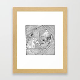 Black-and-white: Through the trees Framed Art Print